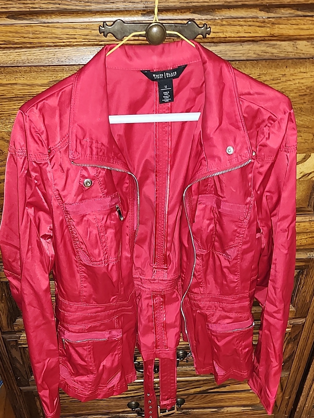 Worthington Bright Red Utility Jacket with Belt